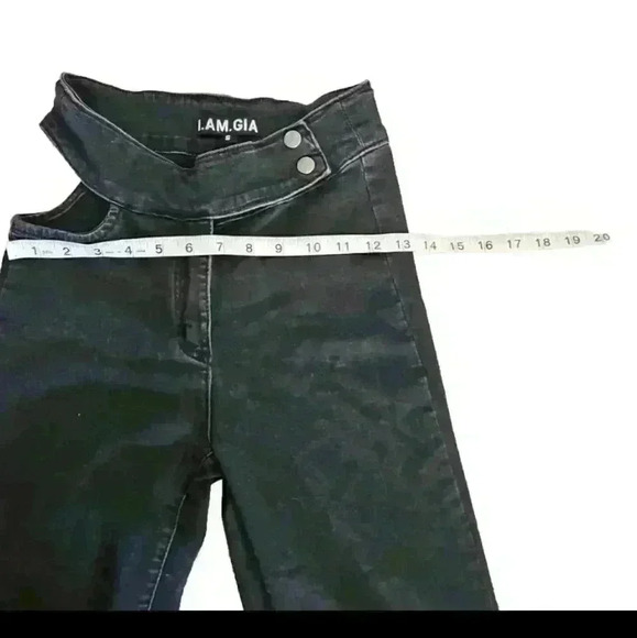 I.AM.GIA Womens Black Kayla Cut Out Jeans S - Picture 11 of 13